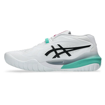 Men's GEL-Resolution X Tennis Shoes White and Aurora Green