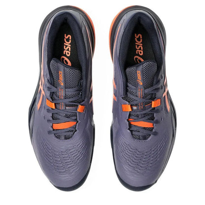 Men's GEL-Resolution X Tennis Shoes Greyish Purple and Nova Orange