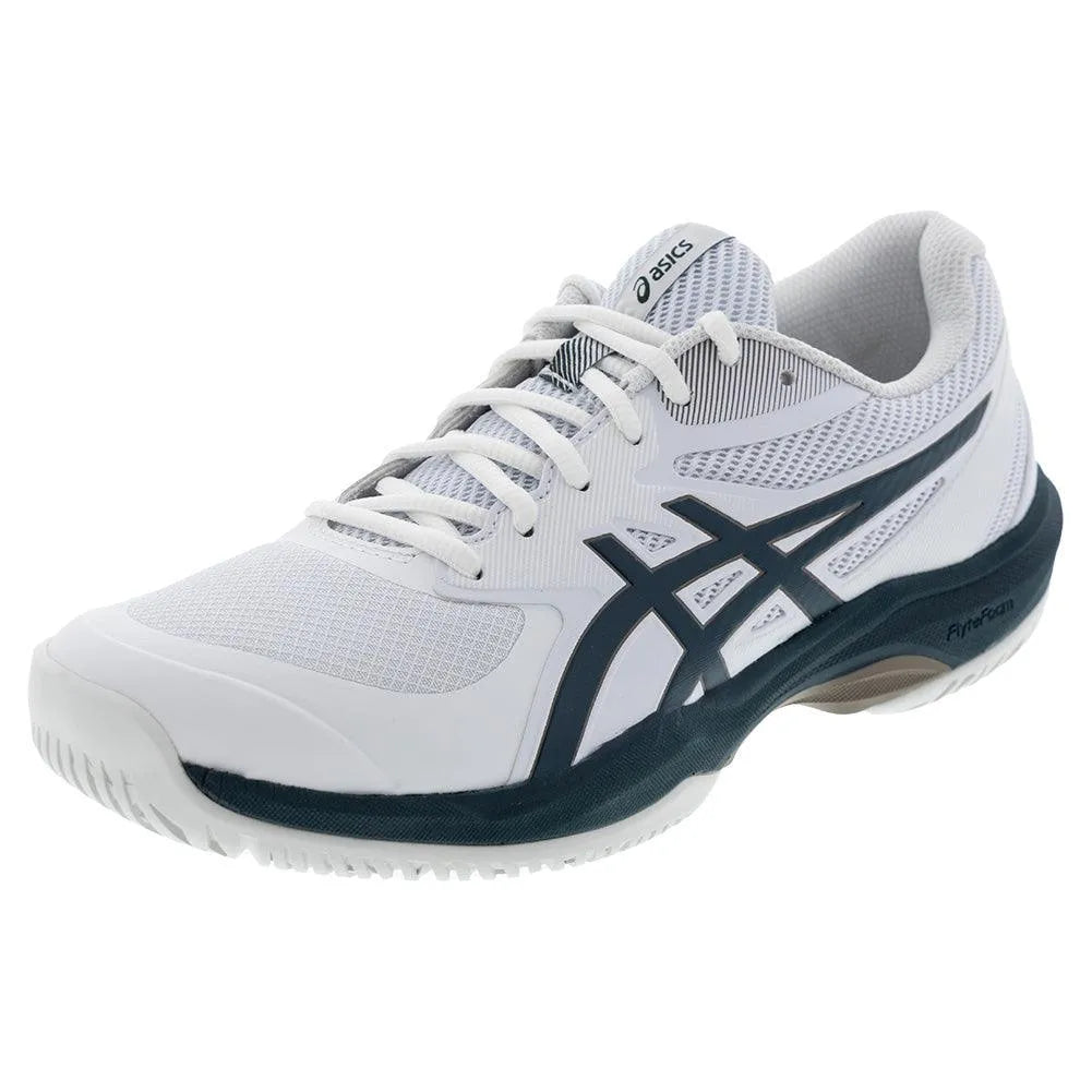 Men's Game FF Tennis Shoes White and Saxon Green-Footwear-Asics-1041A489-100S25-1-[Sku]-Tennis Express