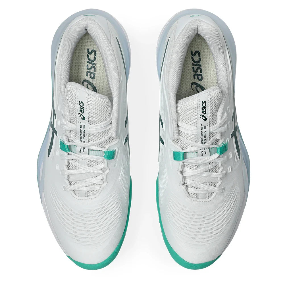 Men's GEL-Resolution X Omnicourt Tennis Shoes White and Dark Neptune
