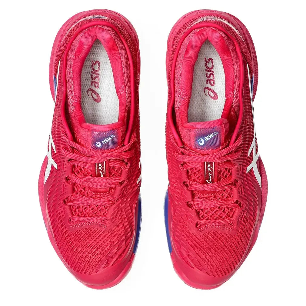 Women's Court FF 3 Tennis Shoes Bright Rose and White