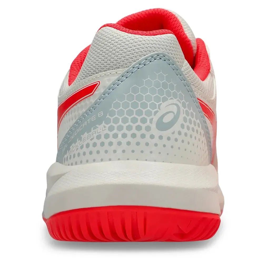 Women's GEL-Dedicate 8 Pickleball Shoes Cream and Flash Red