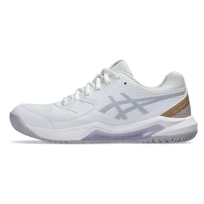Women's GEL-Dedicate 8 Pickleball Shoes White and Dusk Violet
