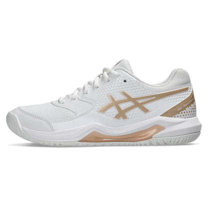 Women's GEL-Dedicate 8 Pickleball Shoes White and Champagne