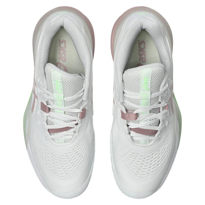 Women's GEL-Resolution X D Width Tennis Shoes White and Morganite