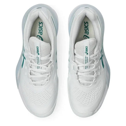 Women's GEL-Resolution X Tennis Shoes White and Pitch Green
