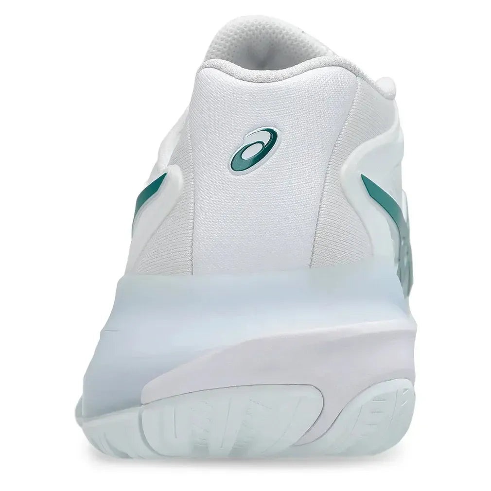 Women's GEL-Resolution X Tennis Shoes White and Pitch Green
