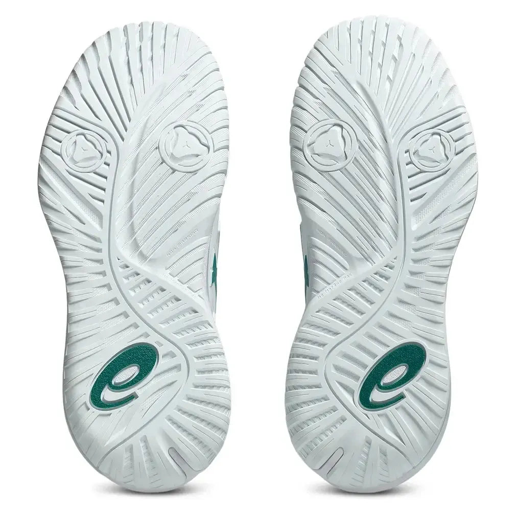 Women's GEL-Resolution X Tennis Shoes White and Pitch Green