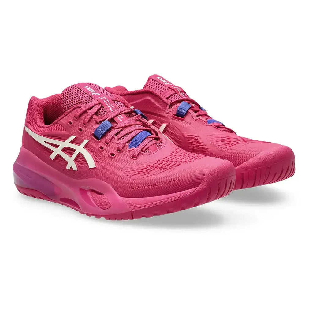 Women's GEL-Resolution X Tennis Shoes Bright Rose and Cream
