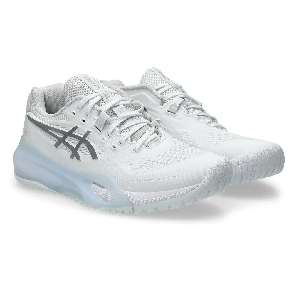 Women's GEL-Resolution X Tennis Shoes White and Pure Silver