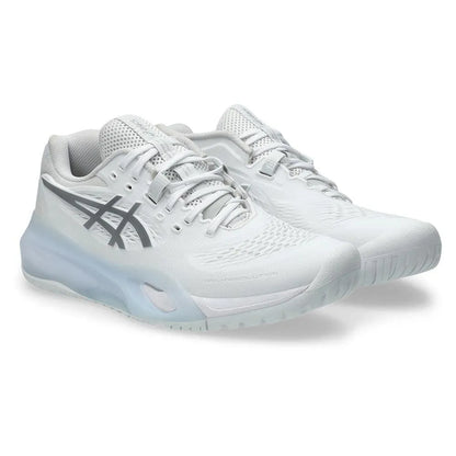 Women's GEL-Resolution X Tennis Shoes White and Pure Silver