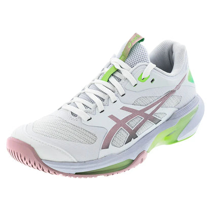 Women's Solution Speed FF 4 Tennis Shoes White and Morganite-Footwear-Asics-5-WHITE/MORGANITE, [current_file_name-Tennis Express