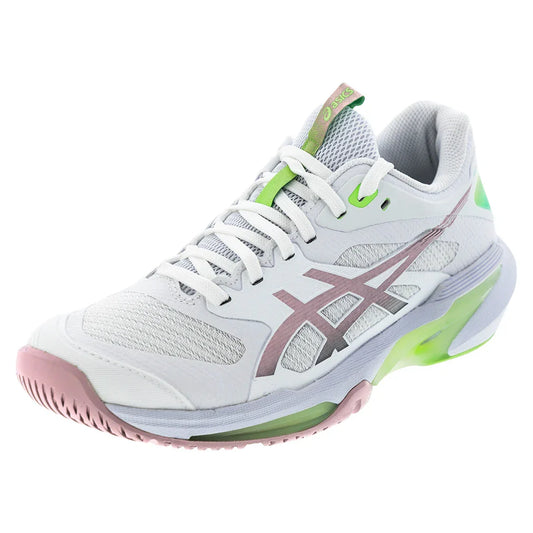 Women's Solution Speed FF 4 Tennis Shoes White and Morganite-Footwear-Asics-5-WHITE/MORGANITE, [current_file_name-Tennis Express