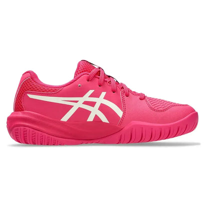 Juniors' GEL-Resolution X GS Tennis Shoes Bright Rose and Cream
