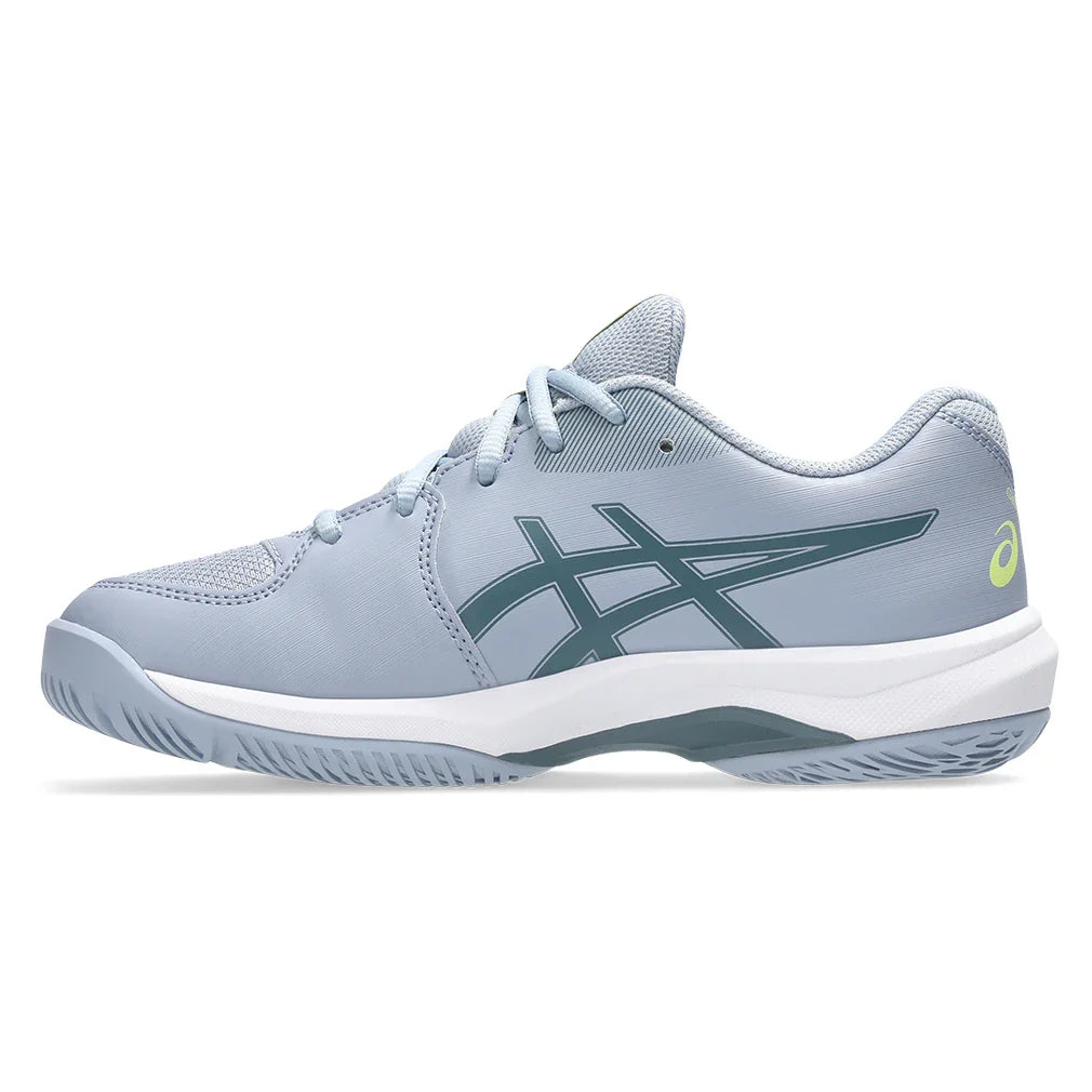Juniors' GEL-Game GS Tennis Shoes Grey Blue and Ironclad