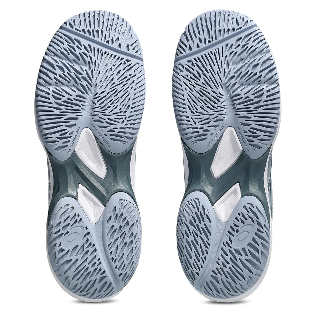 Juniors' GEL-Game GS Tennis Shoes Grey Blue and Ironclad