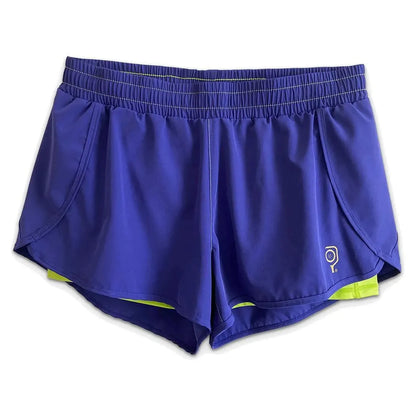 Women's 3 Inch Inseam 2-in-1 Split Pickleball Short-Apparel-Baddle-104968-NAVY-L-Tennis Express
