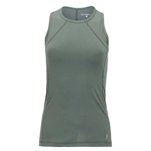 Women's UV Colors Tennis Tank Army-Apparel-Sofibella-105149-DEFAULT-L-Tennis Express