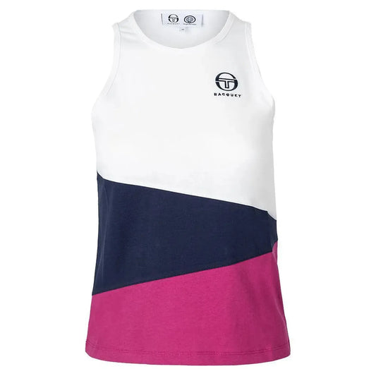 Women's Racquet Tennis Tank White-Apparel-Sergio Tacchini-105469-DEFAULT-L-Tennis Express