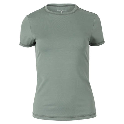 Women's UV Colors Short Sleeve Tennis Top Army-Apparel-Sofibella-105539-DEFAULT-L-Tennis Express