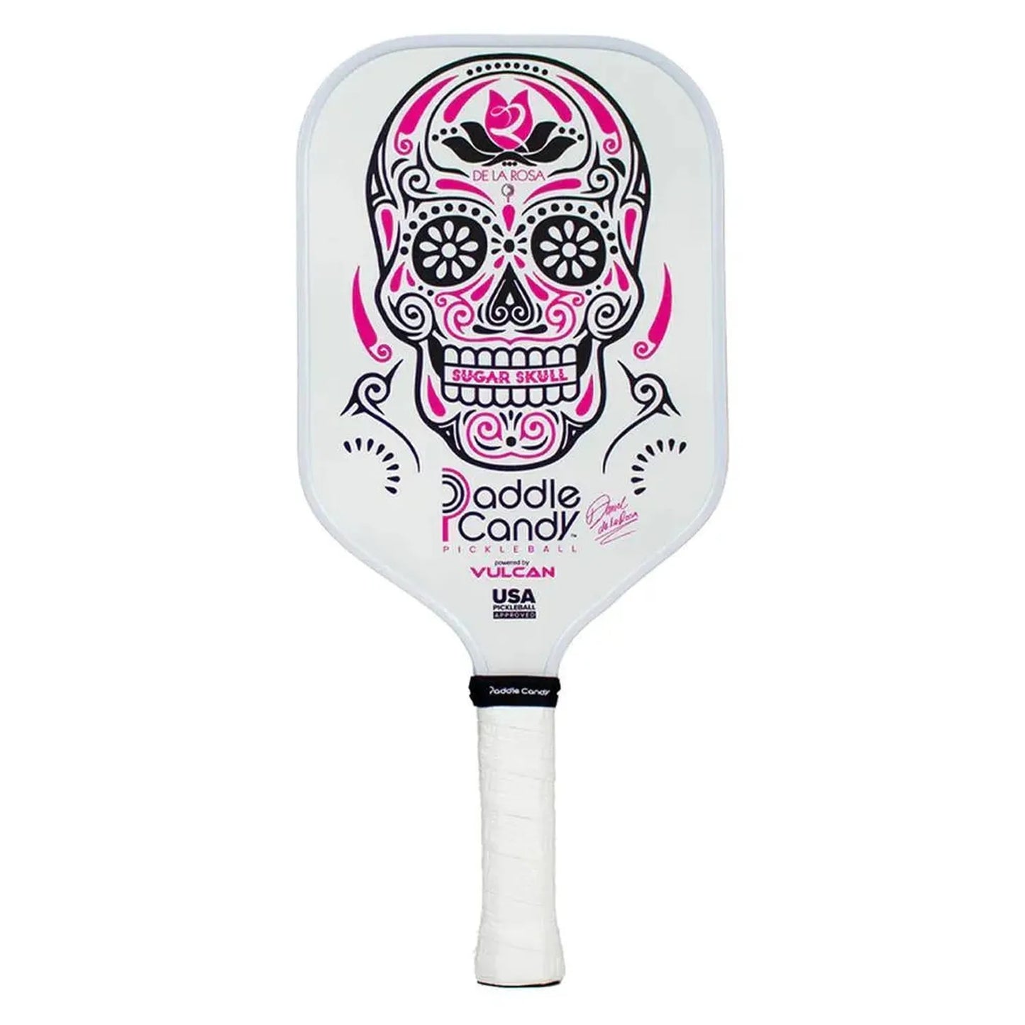 Paddle Candy Sugar Skull DLR Edition Pickleball Paddle White-Racquets-Vulcan-106059-DEFAULT-L-Tennis Express