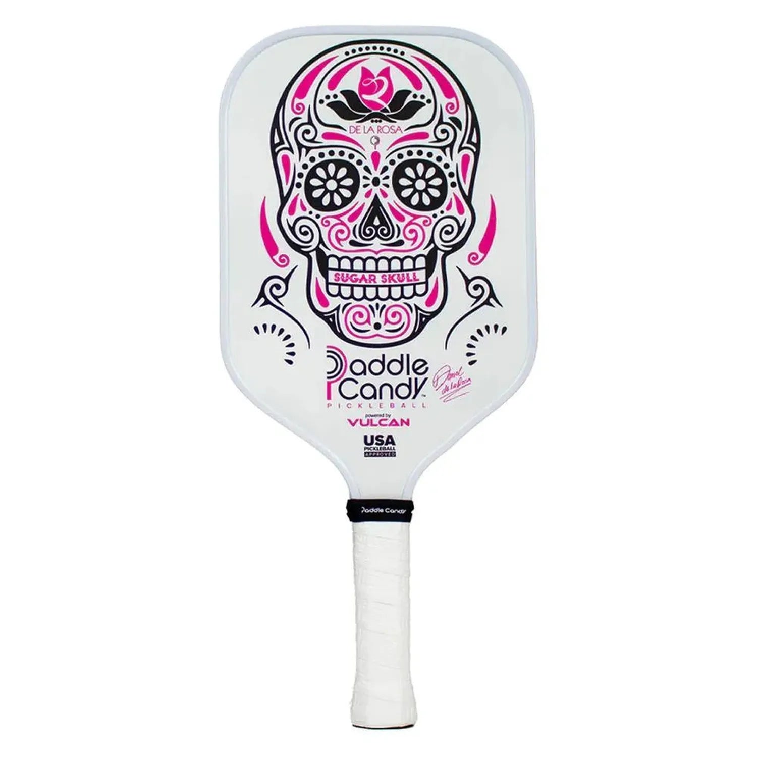 Paddle Candy Sugar Skull DLR Edition Pickleball Paddle White-Racquets-Vulcan-106059-DEFAULT-L-Tennis Express