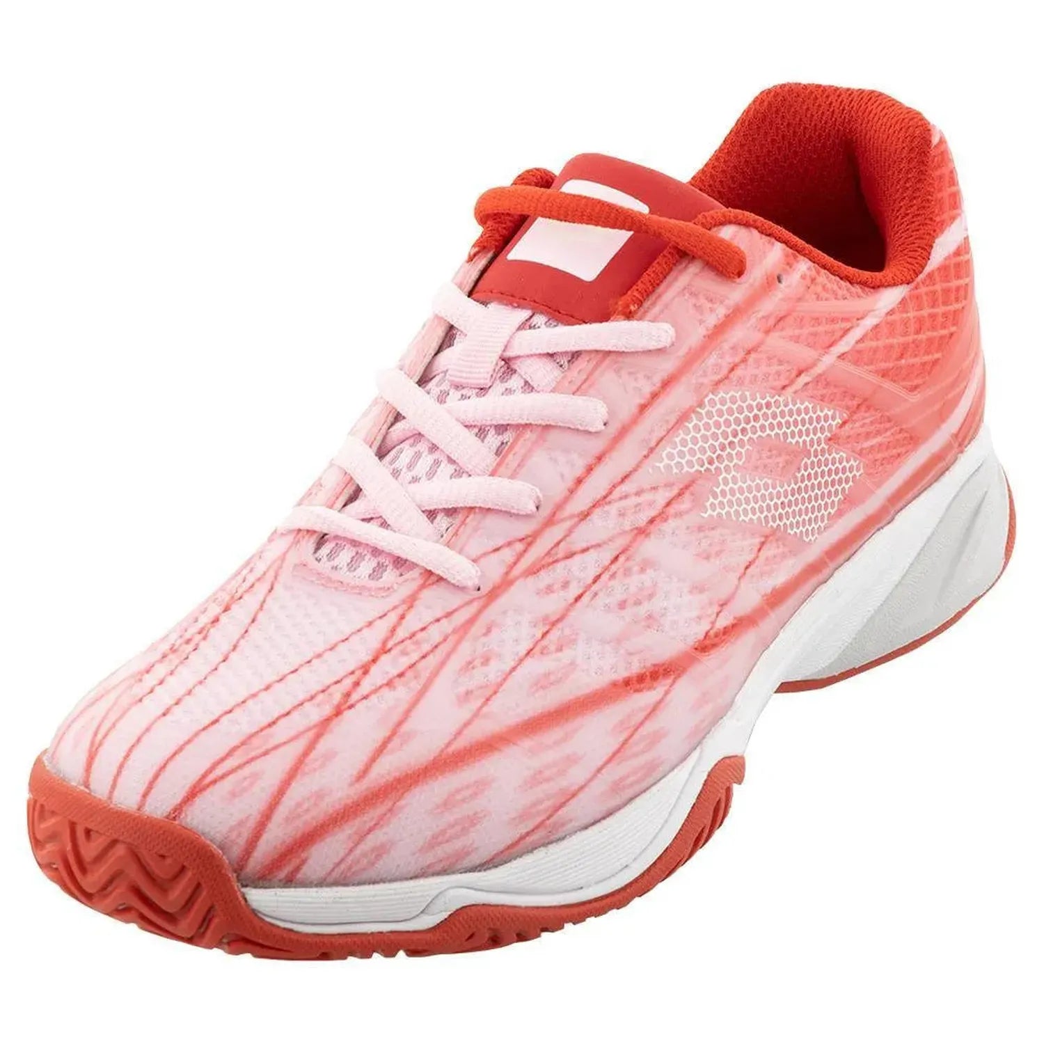 Juniors' Mirage 300 Speed Tennis Shoes Pink Cherry and All White-Footwear-Lotto-106284-DEFAULT-L-1-[Sku]-Tennis Express