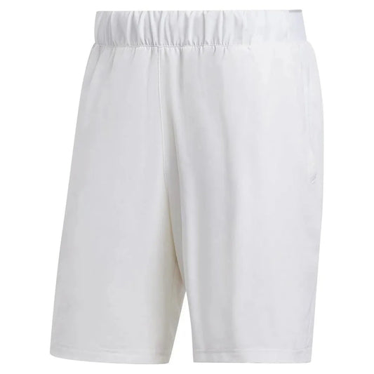 Men's Club Stretch Woven 9 Inch Tennis Shorts White-Apparel-Adidas-106293-DEFAULT-L-Tennis Express
