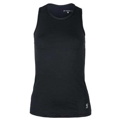 Women's Tennis Tank-Apparel-Sofibella-107017-BLACK-L-Tennis Express