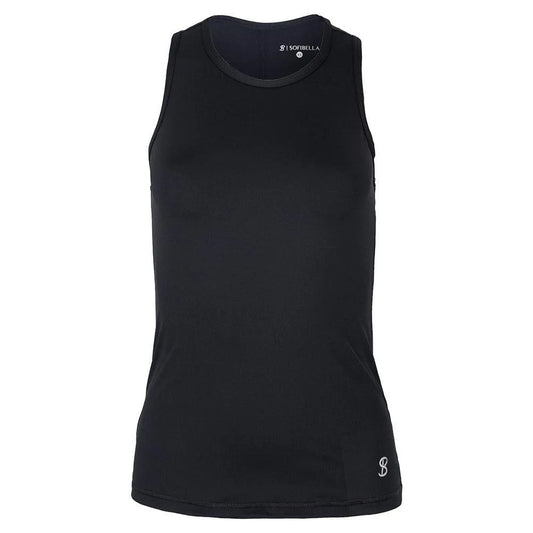 Women's Tennis Tank-Apparel-Sofibella-107017-BLACK-L-Tennis Express