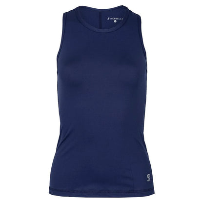 Women's Tennis Tank-Apparel-Sofibella-107017-NAVY-L-Tennis Express