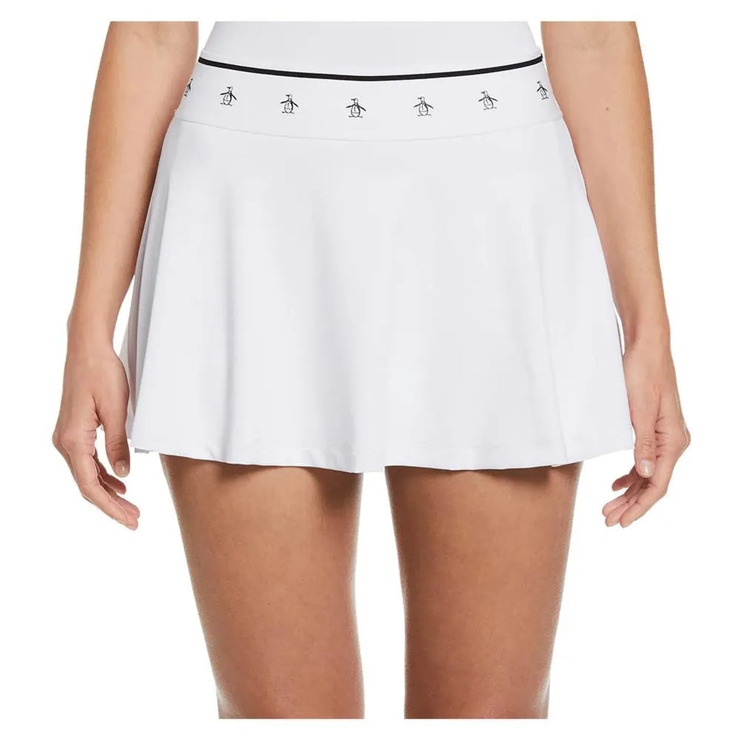Women's Essential Pete Elastic Waistband Tennis Skort-Apparel-Penguin-107644-118_BRIGHT_WHITE-L-Tennis Express