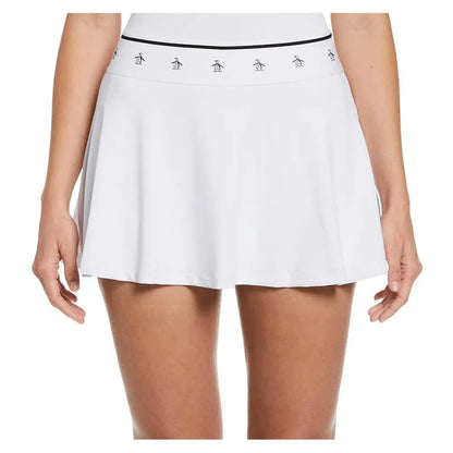 Women's Essential Pete Elastic Waistband Tennis Skort-Apparel-Penguin-107644-118_BRIGHT_WHITE-L-Tennis Express