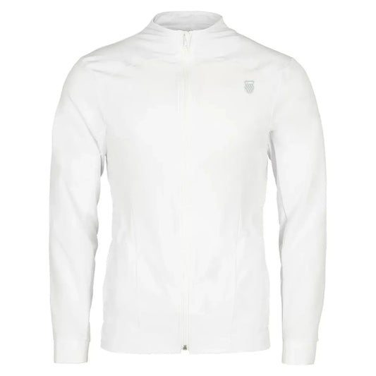 Men's Shield Tennis Jacket White-Apparel-K-Swiss-107739-DEFAULT-L-Tennis Express