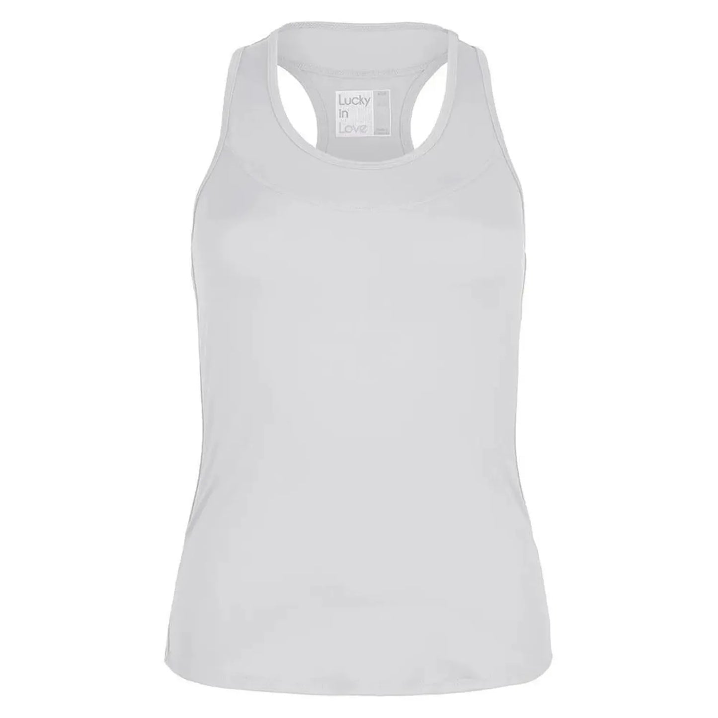 Women's Team Racerback Tennis Tank-Apparel-Lucky In Love-107807-110_WHITE-L-Tennis Express