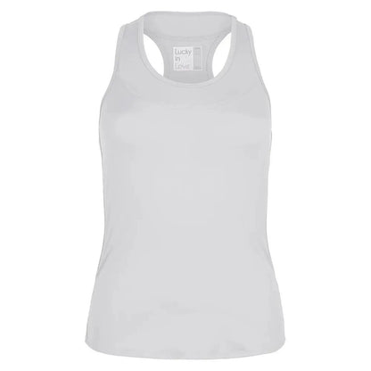 Women's Team Racerback Tennis Tank-Apparel-Lucky In Love-107807-110_WHITE-L-Tennis Express