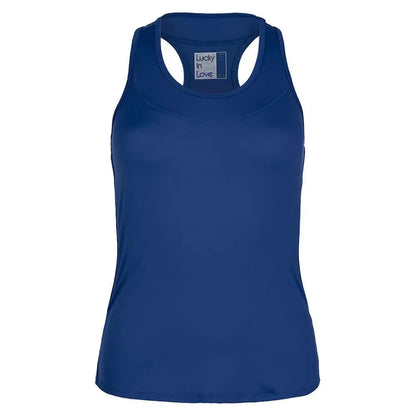 Women's Team Racerback Tennis Tank-Apparel-Lucky In Love-107807-421_ROYAL-L-Tennis Express
