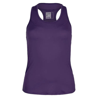 Women's Team Racerback Tennis Tank-Apparel-Lucky In Love-107807-500_PURPLE-L-Tennis Express
