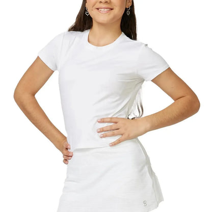 Girl's Tennis Skort Novelty Texture and White-Apparel-Sofibella-108456-DEFAULT-L-Tennis Express