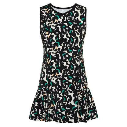 Girls' Essentials Pleated Tennis Dress-Apparel-Fila-108461-003_BLACK_ANIMAL-L_be1fd1d6-4db9-462a-a950-0c0fa45880c0-Tennis Express