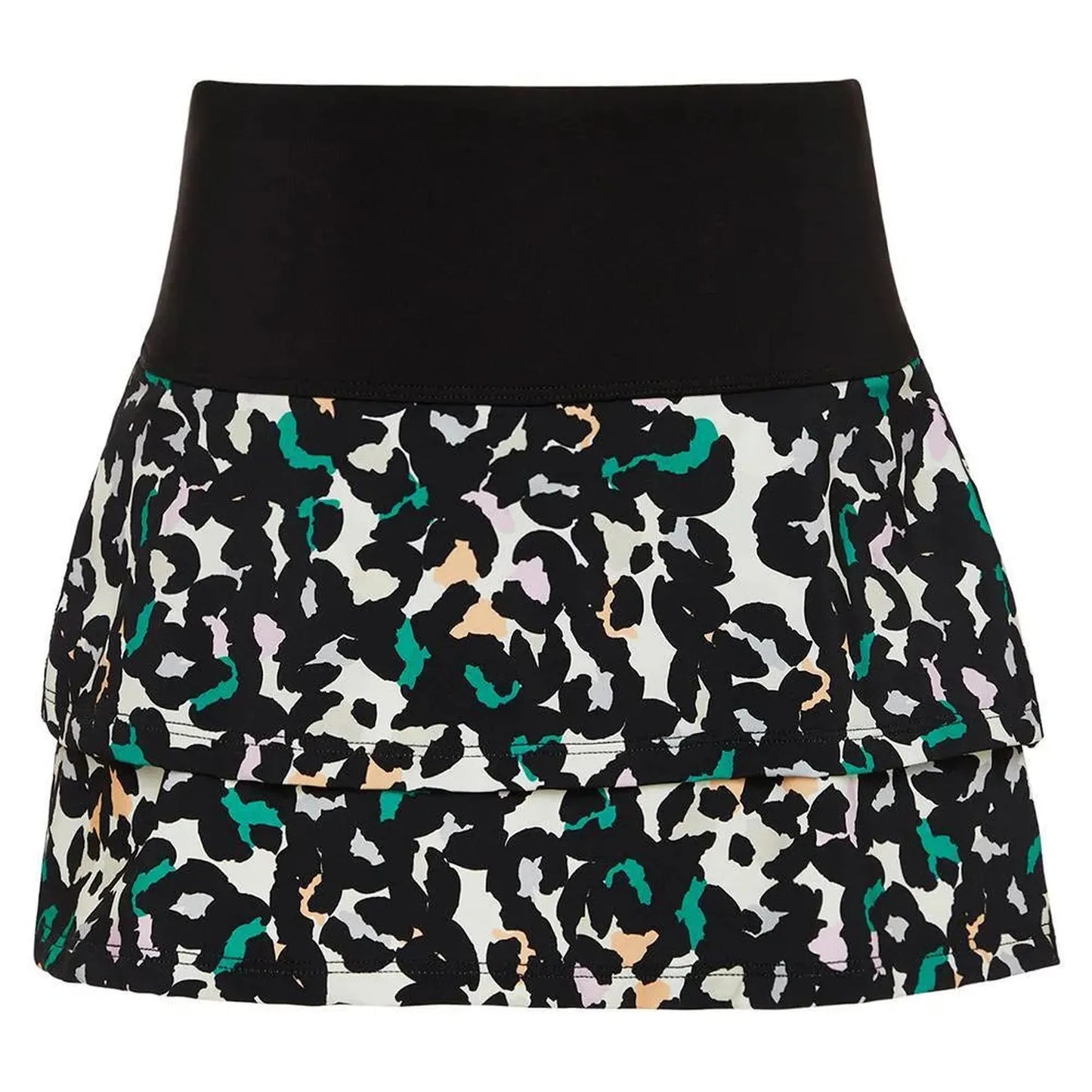 Girls' Essentials Ruffle Tennis Skort-Apparel-Fila-108466-003_BLACK_ANIMAL-L_892ae331-6bb7-401e-9213-2da5620cccab-Tennis Express