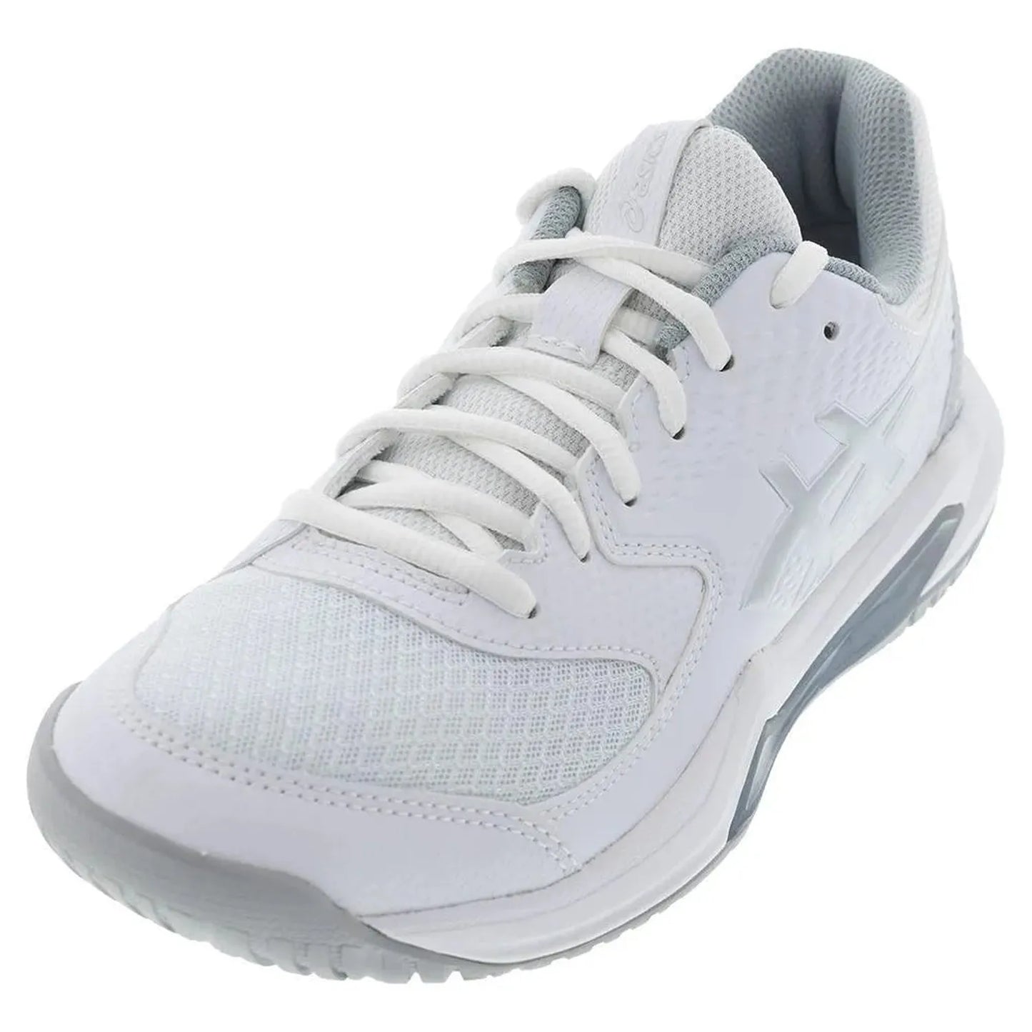 Women's Gel-Dedicate 8 Tennis Shoes White and Pure Silver-Footwear-Asics-108987-DEFAULT-L-1-[Sku]-Tennis Express