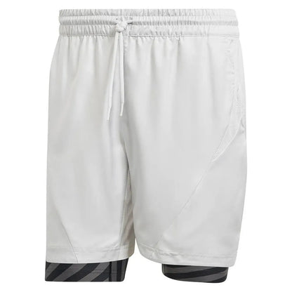 Men's 2N1 Pro Tennis Short Grey One-Apparel-Adidas-109053-DEFAULT-L-Tennis Express