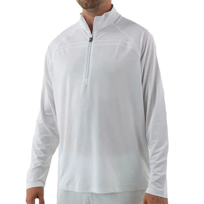 Men's Essentials Half Zip Tennis top-Apparel-Fila-109443-100_WHITE-L-Tennis Express