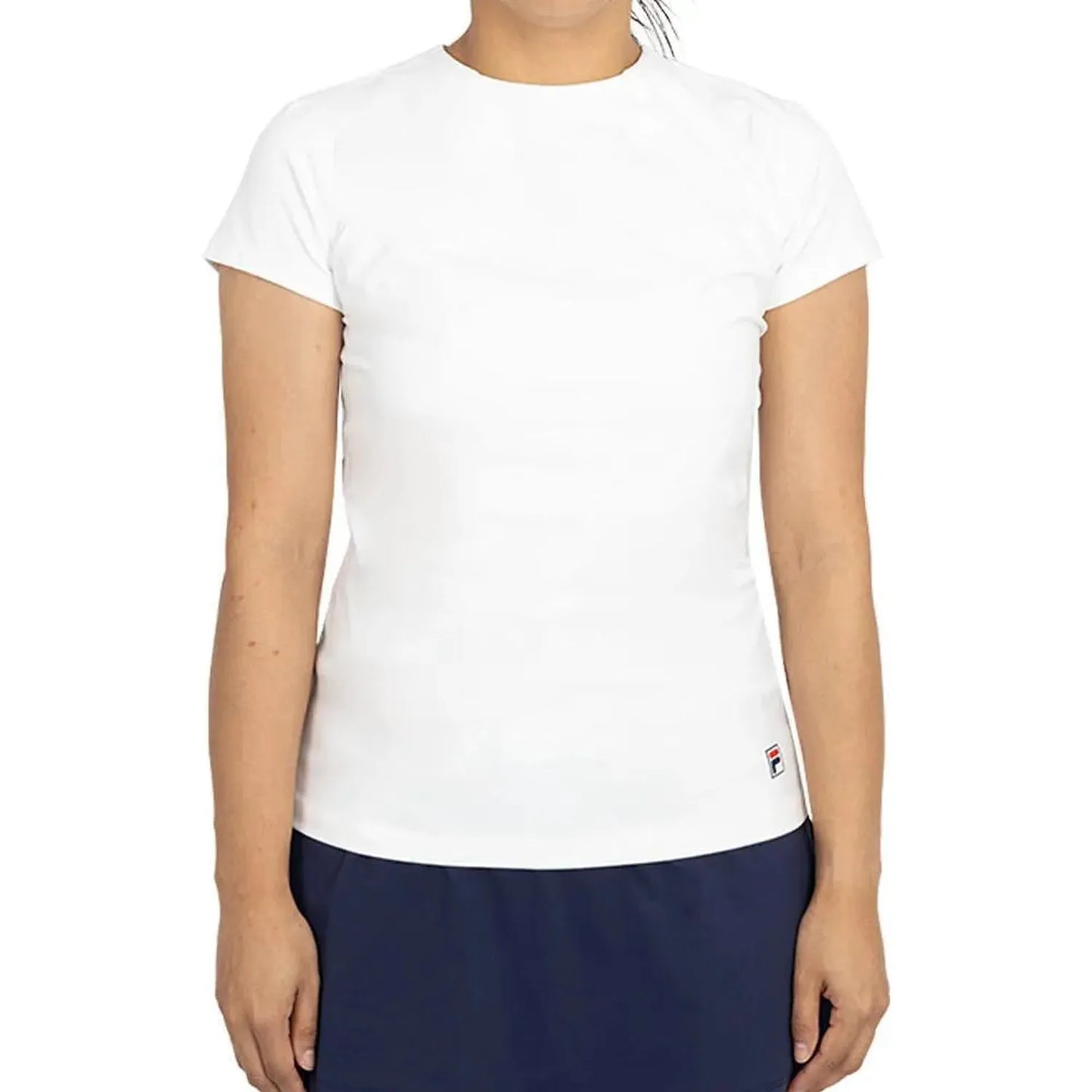 Womens Essentials Short Sleeve Tennis Top-Apparel-Fila-109503-100_WHITE-L-Tennis Express