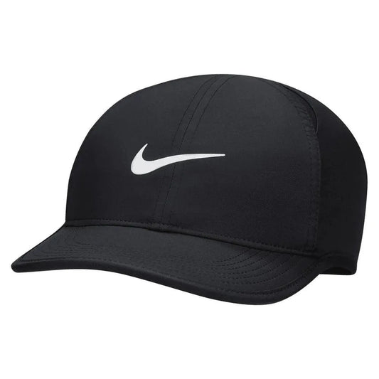 Juniors' Dri-FIT Club Unstructured Featherlight Tennis Cap-Apparel-Nike-109563-010_BLACKWHITE-L-Tennis Express