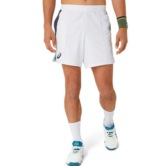 Men's Match 7 Inch Tennis Short-Apparel-Asics-109968-100_BRILLIANT_WHITE-L-2-[Sku]-Tennis Express