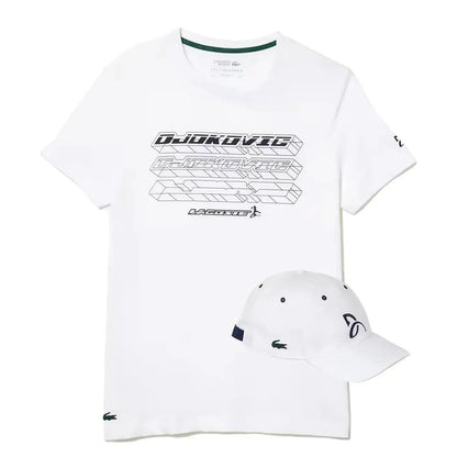 Men's Novak Djokovic Tennis T-Shirt/Cap Bundle