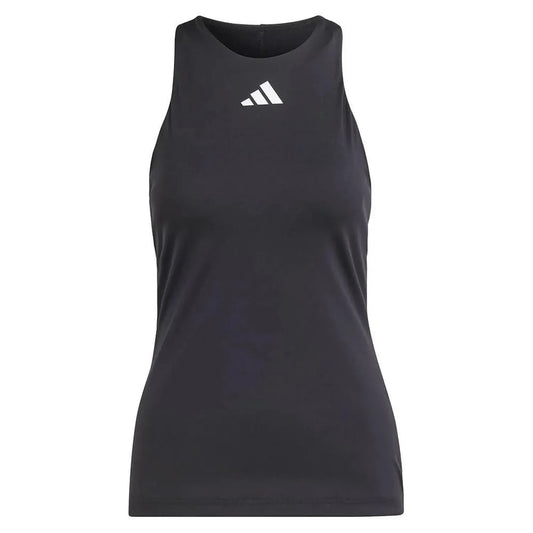 Women's Y Tennis Tank Black-Apparel-Adidas-110430-DEFAULT-L-Tennis Express