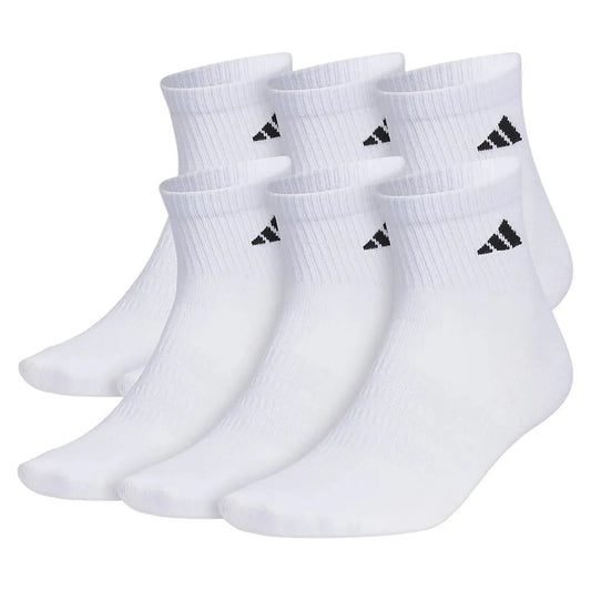 Men's Superlite 3.0 6 Pack Quarter Tennis Socks White and Black-Socks-Adidas-111245-DEFAULT-L-Tennis Express